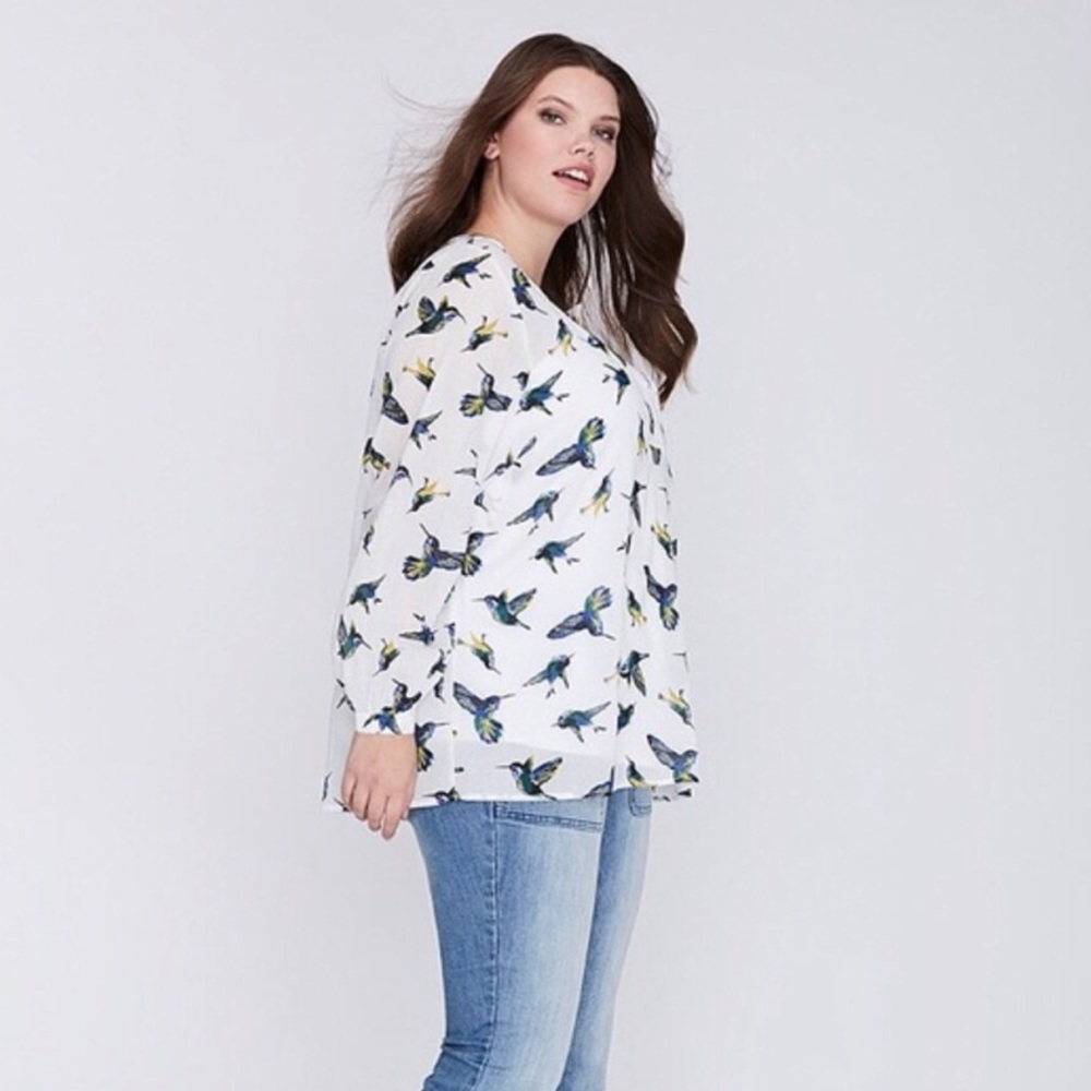 Lane Bryant NWT Hummingbird Tunic Blouse - 14/16